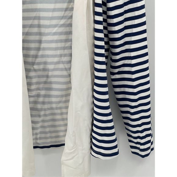 J McLaughlin‎ Cardigan Women Small Blue White Striped Spandex Nylon Stretch Swim - Picture 4 of 14